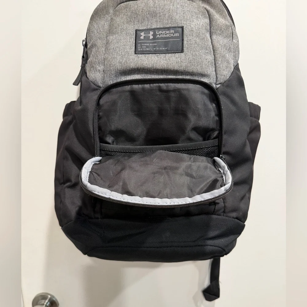 Under Armour Men's Black and Gray Backpack. Used.